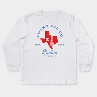 Ewing Oil Co. Est. 1930 - Dallas, Texas Kids Long Sleeve T-Shirt